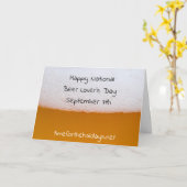 ビール愛好家の日おめでとう、面白いホリデー カード (黄色い花)