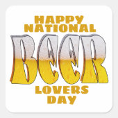 ビール愛好家の日 スクエアシール (正面)