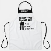 ビール愛好家の父の日ギフトパパバケットリストおもしろい エプロン (正面)