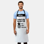 ビール愛好家の父の日ギフトパパバケットリストおもしろい エプロン (着用した状態)