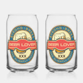 ビール愛好家プリント16oz缶グラス ガラス缶 (裏面)