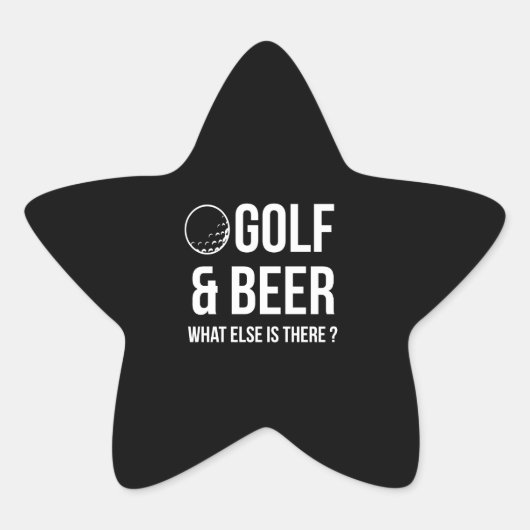 ビール愛好家 |ゴルフとビール 星シール (正面)