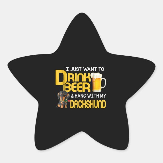 ビール愛好家 |ダシュントのビールを飲みつるたい 星シール (正面)