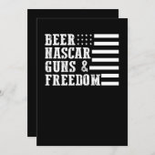 ビール愛好家 |ビールナスカー銃の自由 サンキューカード (正面/裏面)