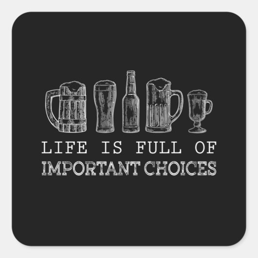 ビール愛好家 |重要な選択肢ビール スクエアシール (正面)
