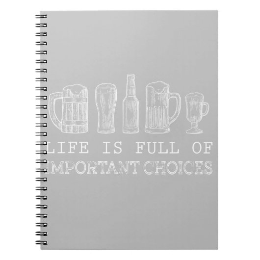 ビール愛好家 |重要な選択肢ビール ノートブック (正面)