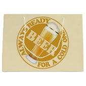 ビール抱き枕 ラージペーパーバッグ (正面)