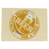 ビール抱き枕 ラージペーパーバッグ (裏面)