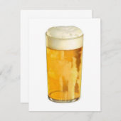 ビール招待状 - 個性的なビール招待状 招待状 (正面/裏面)