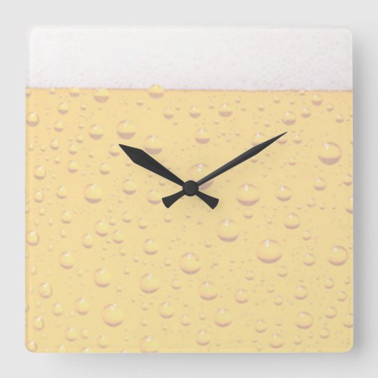 ビール掛け時計 スクエア壁時計 (正面)