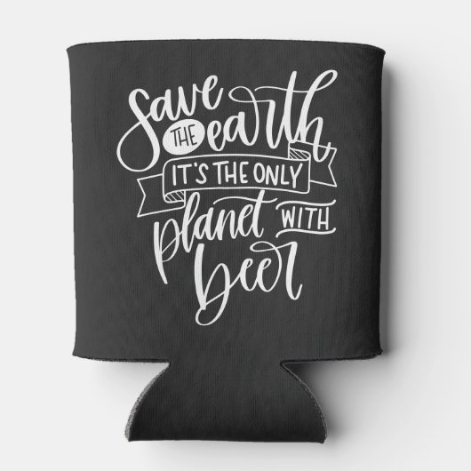 ビール救アースの日がある地球の唯一の惑星 缶クーラー (裏面)