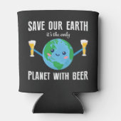 ビール救アースの日がある地球の唯一の惑星 缶クーラー (裏面)