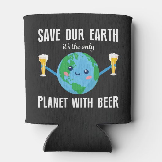 ビール救アースの日がある地球の唯一の惑星 缶クーラー (裏面)