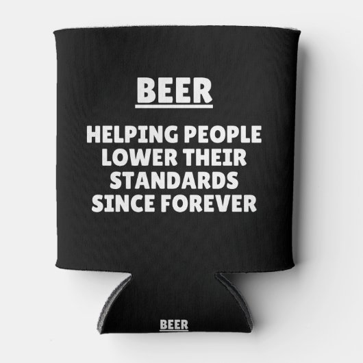 ビール救済 – の人々が基準を下げる 缶クーラー (正面)