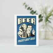 ビール救済- 1842年から白人男性が踊る ポストカード (スタンド正面)