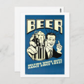 ビール救済- 1842年から白人男性が踊る ポストカード (正面/裏面)