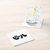 ビール日本のビールカタカナ語 スクエアペーパーコースター (インサイチュ)