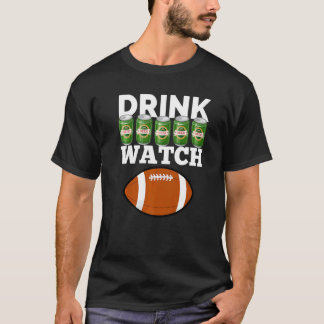 ビール時計サッカービールとサッカーを飲む Tシャツ