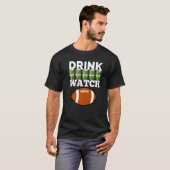 ビール時計サッカービールとサッカーを飲む Tシャツ (正面フル)
