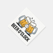 ビール時計 – 冷たいビール祝の時間 スタンダードカクテルナプキン (角)