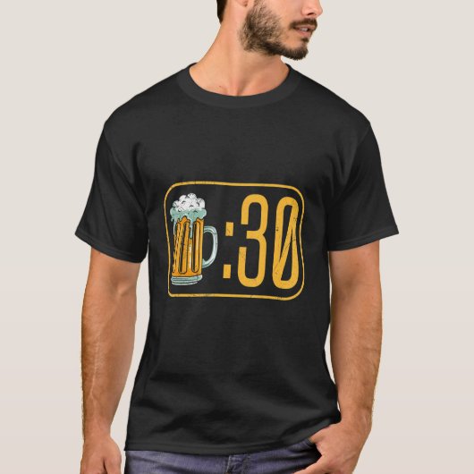 ビール時間ビールのドリンカービールだ Tシャツ (正面)
