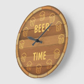 ビール時間 ラージ壁時計 (傾斜)