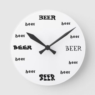 ビール時 ラウンド壁時計