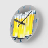 ビール暗版時計の時間 ラウンド壁時計 (傾斜)