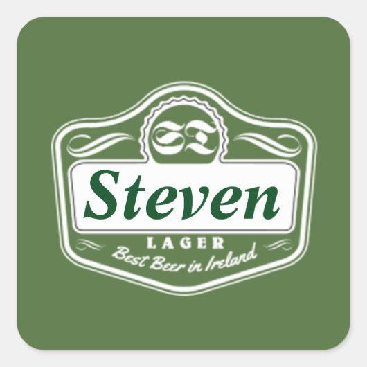 ビール最高ののシール スクエアシール (正面)