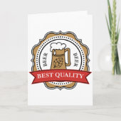 ビール最高の質クラフトビール醸造バッジ カード (正面)