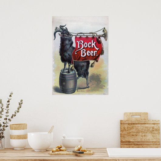 ビール未編集ヴィンテージ写真オールド美学写真 ポスター (キッチン)