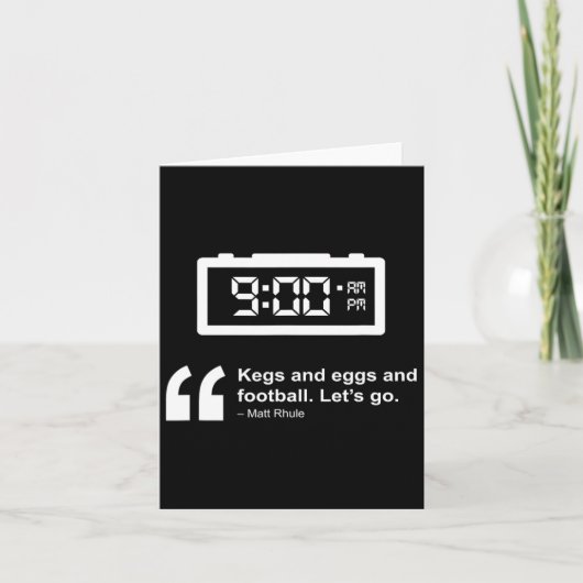 ビール樽と卵とフットボール カード (正面)