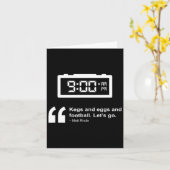 ビール樽と卵とフットボール カード (黄色い花)