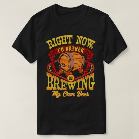 ビール樽醸造自家醸造ブラッセリー自家醸造 Tシャツ (デザイン正面)