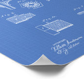 ビール水栓1876特許技術青写真 ポスター (角)