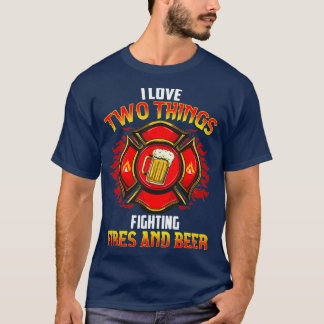 ビール消防士のファイヤーファイターファーレスポンダーギフト Tシャツ