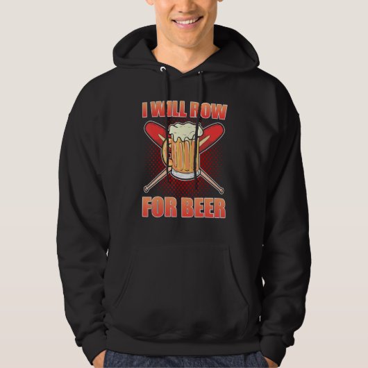 ビール漕ぎローワーに行こう パーカ (正面)