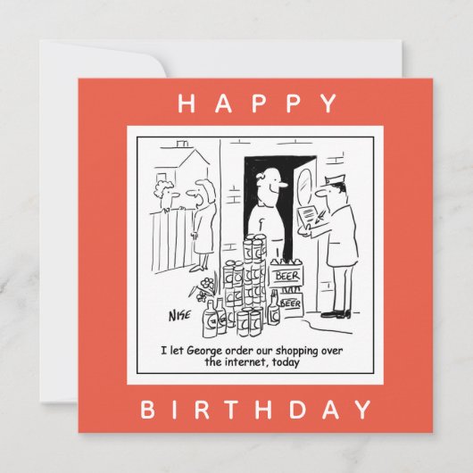 ビール漫画のビアドリンカーオンラインショッピング カード (正面)