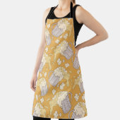 ビール漫画の継ぎ目のない模様のマグカップ。アルコールdr エプロン (インサイチュ)