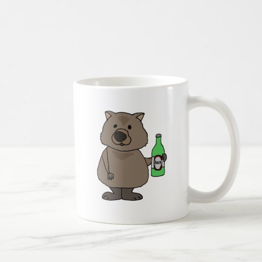 ビール漫画のWombatのおもしろいな飲むボトル コーヒーマグカップ (右)