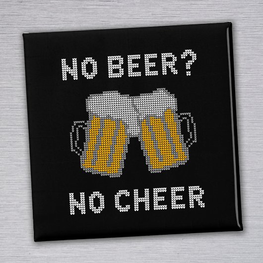 ビール無しでは元気無し！おかしなセーター マグネット