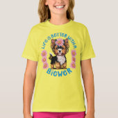 ビール片手に生きる方が怖い Tシャツ (正面)