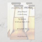 ビール瓶のバースデーパーティ招待状 招待状 (正面/裏面)