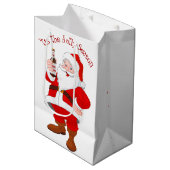 ビール瓶を持ったサンタクロース ミディアムペーパーバッグ (正面アングル)