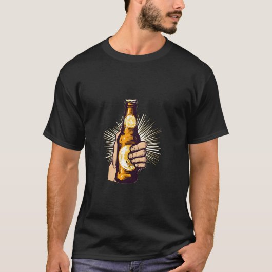 ビール瓶 クラフト IPA ビール 飲酒 飲酒家 Tシャツ (正面)