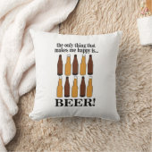 ビール瓶 楽しいビール クッション (ブランケット)
