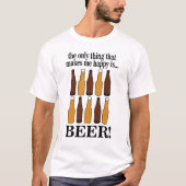 ビール瓶 楽しいビール Tシャツ (正面)