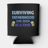 ビール生き延びマグで一度にビールを飲む父親 缶クーラー (正面)