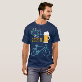 ビール用ウィルサイクリングサイクリング自転車スタイン Tシャツ (正面フル)