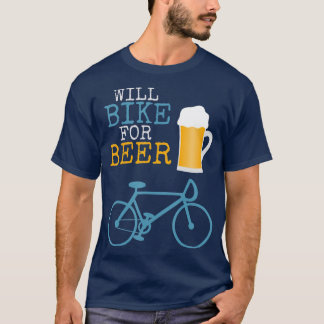 ビール用ウィルサイクリングサイクリング自転車スタイン Tシャツ